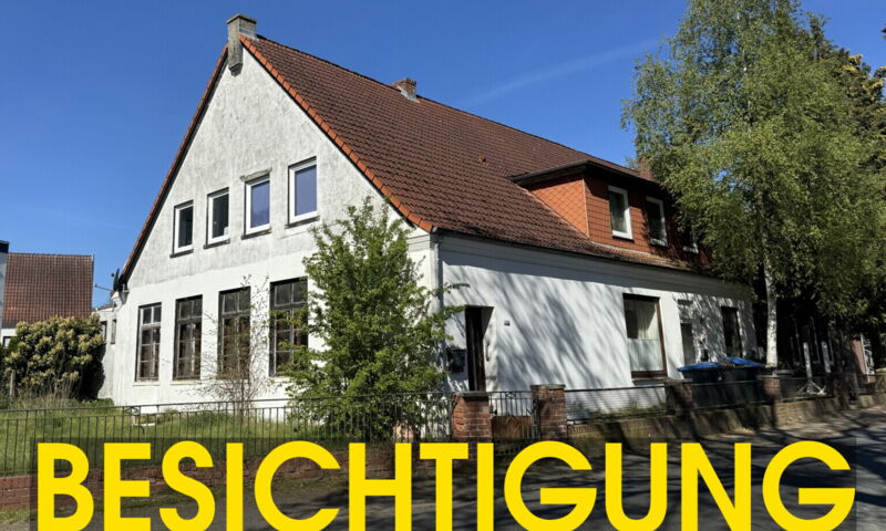 Offene Besichtigung am Fr. 25.09. um 16:30 Uhr
in Syke-Okel: Große EG-Wohnung mit Sanierungsbedarf